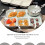 Ceramic 5 Compartment Portion Control Plate for Healthy Eating, Square Divided Dinner Plate Blue 3