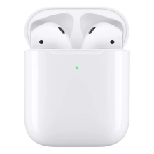 Estuche de carga de repuesto para AirPods, carga inalámbrica con certificación QI, emparejamiento Bluetooth, botón de sincronización, batería