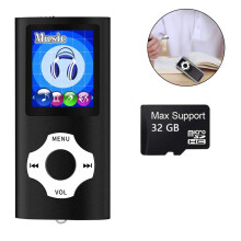 Seinnteoir MP3, Gléas Ceoil Inaistrithe Ardchaighdeáin le Fuaim HiFi le Stóráil 32GB, Scáileán Datha TFT 1.8 Orlach le haghaidh Rith agus