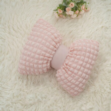 Pink Decorative Throw Pillow with Elegant Bowknot Design for Sofa, Car Backrest and Lumbar Support