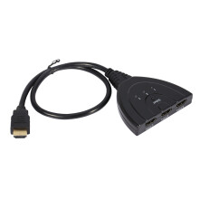 Prémium HDMI kapcsoló, 4K HDMI elosztó, 3x1 választó, manuális vezérléssel, gyors jelátvitellel és 4K felbontással modern otthoni