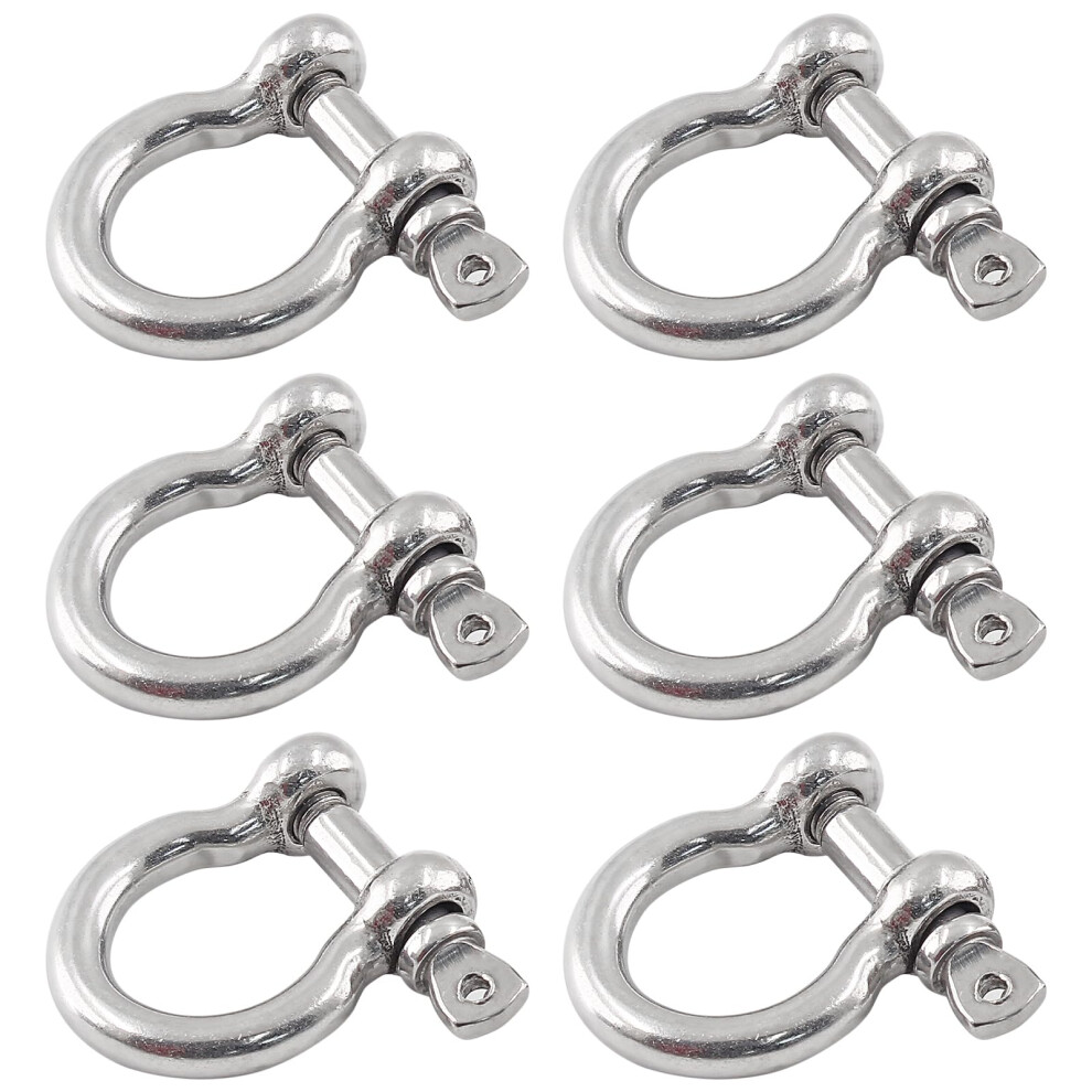 1/4 Inch Stainless Steel Screw Pin Anchor Shackle, Heavyduty Marine Grade Bow Shackle 9189345630446