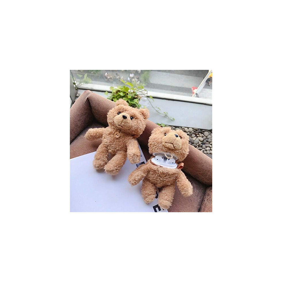 Teddy Bear Design Plush Doll Case For Airpods Pro,Shockproof Comprehensive Protection With Easy Charge Access And Keychain Attachment (Soft Plush 9420858024033