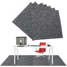 (Light gray) 20 Pcs Floor Mats Square Encrypted and Thickened Tile Carpet 50*50CM