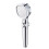 Pressure Water Saving Shower Head with Filter, OneClick Flow Stop, Adjustable Square Silver 1
