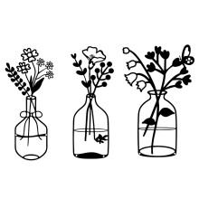 Metallblumenvase-Skulptur-Wanddekorationen,-JSTY202