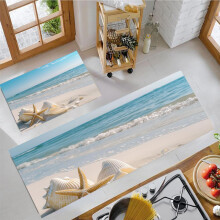 Turquoise Kitchen Rugs Set of 2, AntiFatigue Cushioned NonSlip Washable Mats for Standing