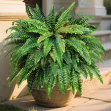 48' Large UV Resistant Artificial Fern Plant with 95 Branches Hanging Faux Boston Fern for Indoor Outdoor Decor