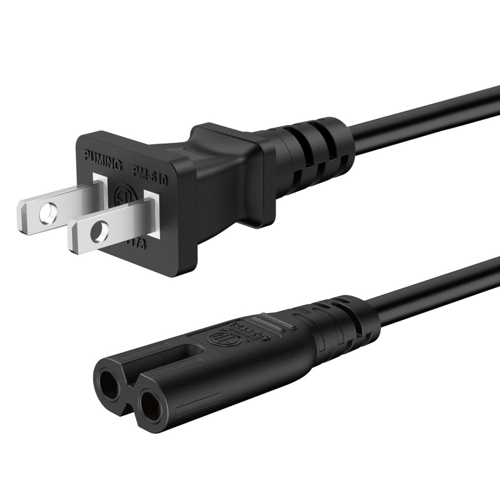 Power Cord 5Ft Ul Certified 2 Prong Ac Cable For Jbl Partybox 100 300 310 1000 And Onn Speakers 9189345630644
