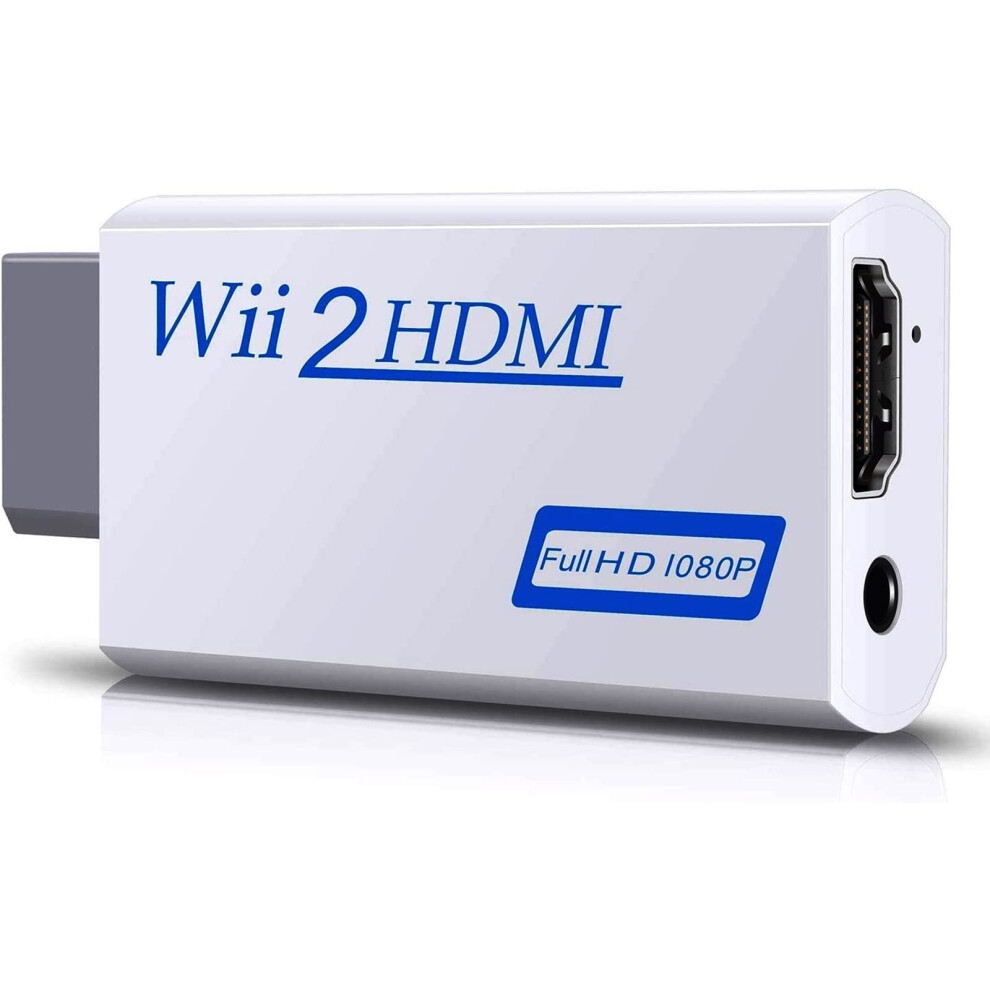 Wii To Hdmi Adapter 1080P With Audio, Wide Compatibility For Wii Wii U Hdtv Monitor White 9001264044725