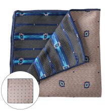 Elegant Square Handkerchief Florals Pattern Pocket-Style 3