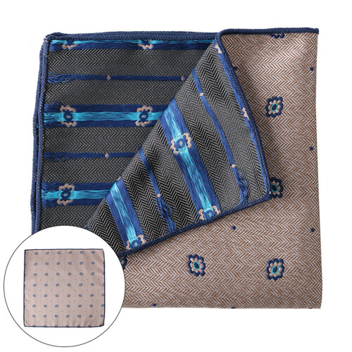 Elegant Square Handkerchief Florals Pattern Pocket-Style 3