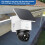 Weatherproof Adjustable Gutter Camera Mount Bracket for Eufy SoloCam S340, NoDrill, White 1Pack 3