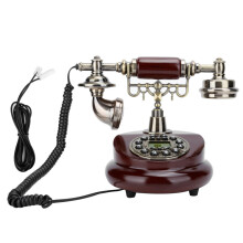 Klassisches europäisches Retro-Telefon mit festem, digitalem LCD-Display, Freisprechfunktion, schnurgebundenem Vintage-Telefon mit Wählfunktionen