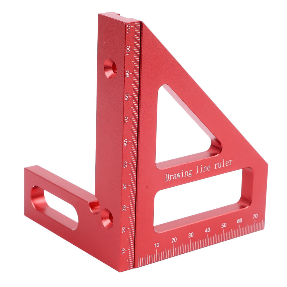Aluminum Alloy Woodworking Square Protractor 45 And 90 Degree Carpenter Angle Ruler Red 9001264045661