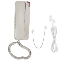 Klassisches Wandtelefon, internationales Design mit ergonomischer Schleife, Klingellicht, Tisch-/Wandmontage, sichtbare Klingelanzeige,