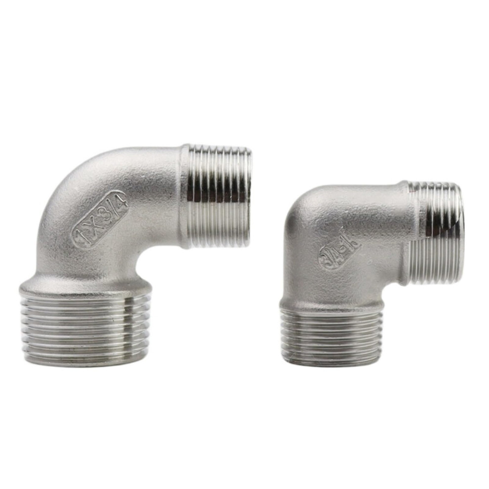 2 Inch 304 Stainless Steel Pipe Fittings Bspt 90 Degree Male Elbow Connector Corrosion Resistant 9426802877236