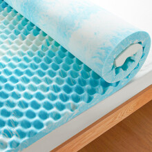 Full Size 3 Inch Cooling Gel Memory Foam Mattress Topper, Pressure Relief Egg Crate Design, CertiPURUS Certified