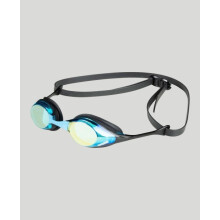 (Aqua-Black) Arena Cobra Original Swipe Mirror Occhialini Antiappannamento Idrodinamici da Corsa