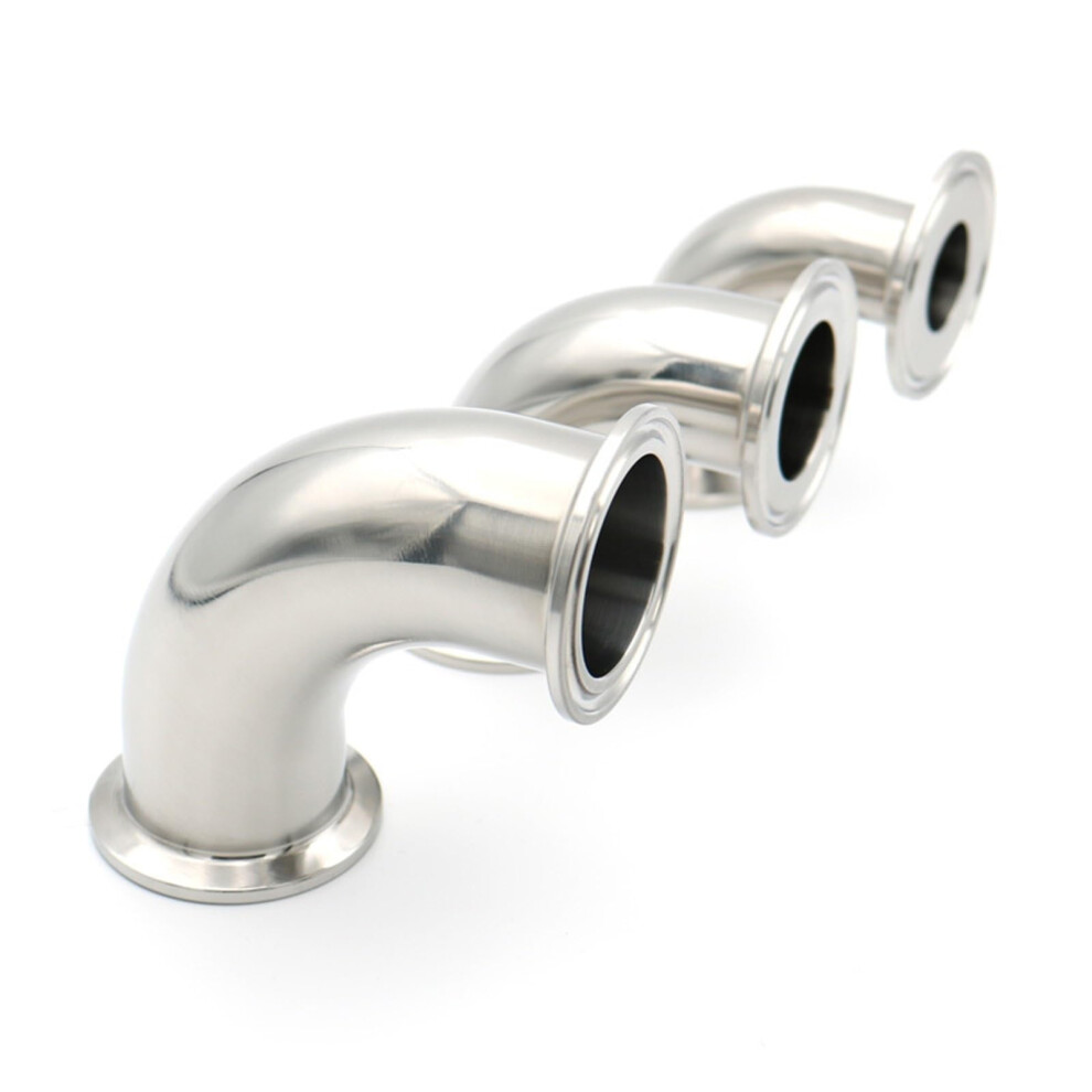 Sanitary Stainless Steel Elbow 90 Degree Tri Clamp Ss304 Ferrule 50.5Mm Corrosionresistant 9001264045869