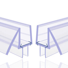 2Pack Shower Door Seal Strip 39 Inch for Frameless Glass 6mm Waterproof Leak Prevention