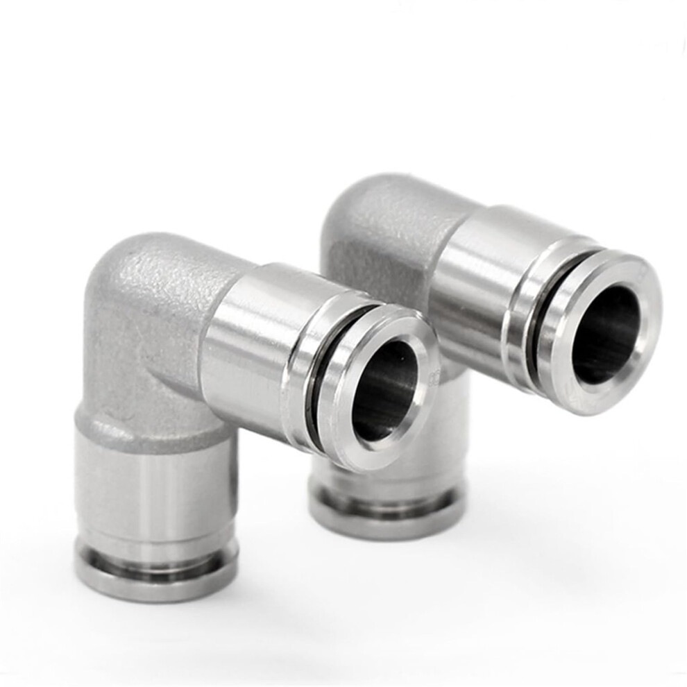 304 Stainless Steel Pneumatic 90 Elbow Fitting, Push To Connect Air Tube Quick Release, 4Mm 9426802877809