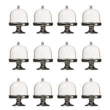 Mini-Tortenständer-Set, 12-teilig, Kunststoff, für-Silber
