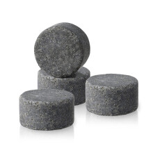 Black Granite Whiskey Stones Set of 4 Reusable Chilling Rocks for Whiskey and Cocktails