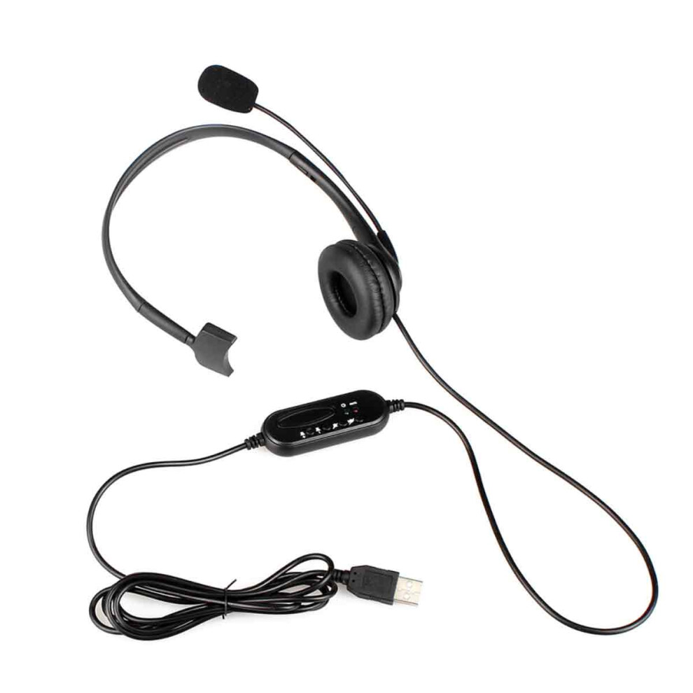 Noise Canceling Microphone Headset With Usb Interface For Clear Communication,Adjustable Mic Boom With Twistable Design Soft Ear Cushion Lightweight 9420858085577