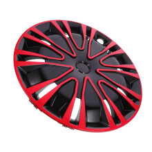 Stylish Red Black Car Wheel Hubcaps with DualColor Design for Cars Trucks SUVs Rim Protection