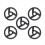 Adaptador para Disco de Vinil 5PCS 38mm 7 polegadas 45RPM para Toca-Discos Technica E56D 4