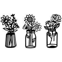 Metal Flower Vase Wall Decorations Minimalists Flower-JSTY205