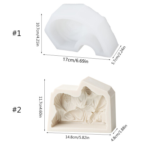3D Virgin Silikonform Epoxidharz DIY Gips Kerzenform Desktop-2 1