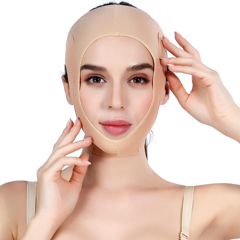 Face Slimming Strap Double Chin Reducer VLine Lifting Mask Adjustable Jawline Belt for Overnight