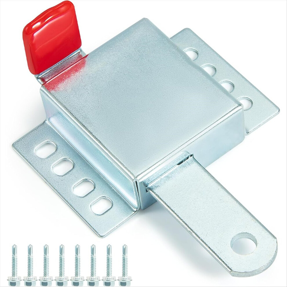 Heavy Duty Garage Door Lock, Galvanized Steel Garage Door Locking Slide Latch For Most Garage Doors 4852240138199