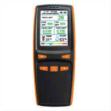 9-in-1 luchtkwaliteitsmonitor CO/CO2/PM2.5/HCHO/TVOC met gegevensopslag en downloadondersteuning