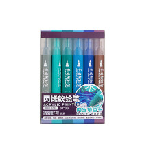 Acrylic Paint Marker 6 Color Acrylic Paint Marker with Brush-3