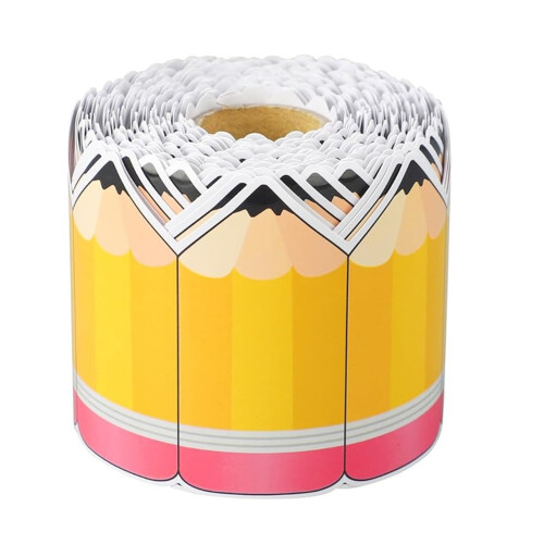 59ft  Pencil Pattern Border Trim for Classroom Whiteboard