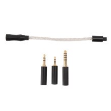 Przezroczysty adapter Smooth Sound do urządzeń audiofilskich, adapter męski 3,5 mm na żeński 4,4 mm z wymiennymi końcówkami, dobra jakość,