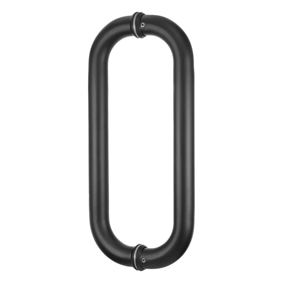 Black Stainless Steel Shower Door Handle 11 Inch Back To Back Glass Pull 304 Tubular Rustproof 9189345631726