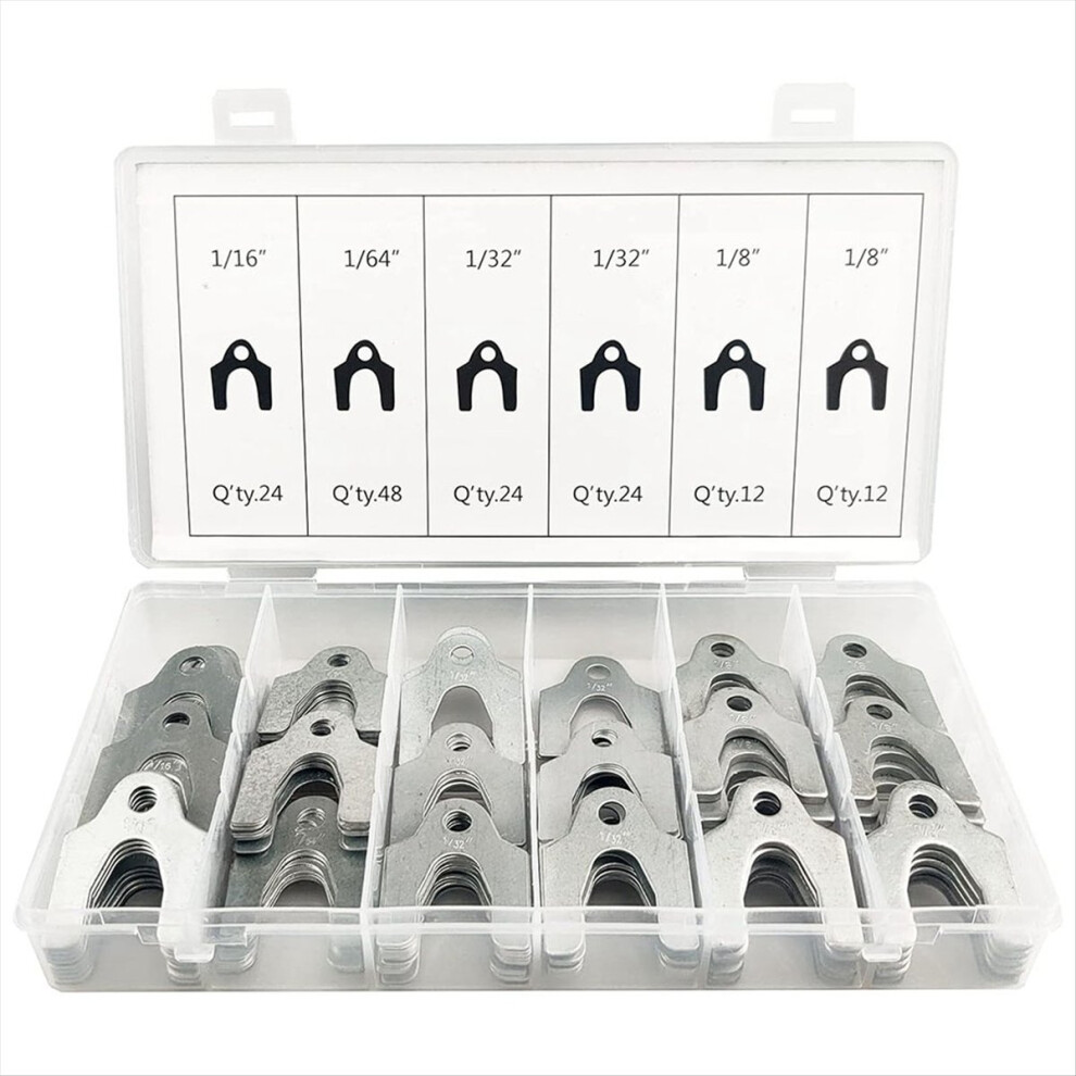 144 Pieces Auto Alignment Body Shim 1/16Inch 1/64Inch 1/32Inch 1/8Inch Alignment Shims Assortment Set 4852240142592