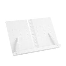 Adjustable Reading Stand With Page Clips Textbooks Stand-White