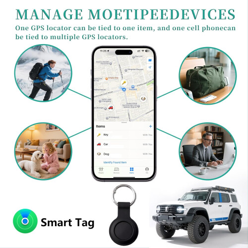 2 Pack GPS Car Tracker and Bluetooth Key Finder with RealTime Tracking No Subscription 1