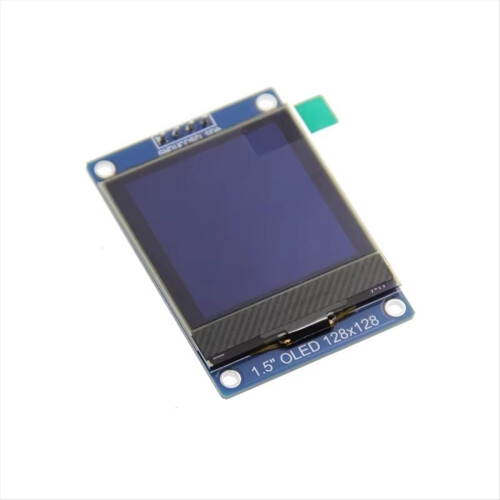 Módulo de tela OLED de 1,5 polegadas com 4 pinos, circuito integrado de acionamento SH1107, interface I2C IIC 128x128 para STM32 P22101 1