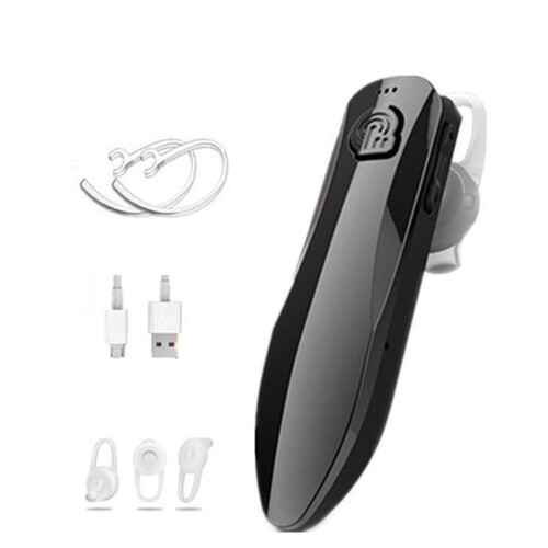 Bluetooth Headset Wireless Headphone Noise Cancelling Long Lasting Battery Dual Microphone Voice Prompt Function Handsfree Earpiece Multipoint