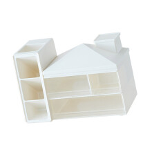 Desktop Pen Organiser with Drawer Pen Double Layered Desk-Clear