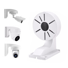 Security Camera Mount ABS Dome Wall Bracket for Indoor Outdoor CCTV with Adjustable Angle