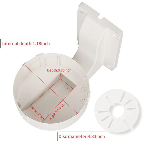 Security Camera Mount ABS Dome Wall Bracket for Indoor Outdoor CCTV with Adjustable Angle 2