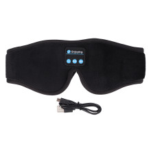 Bezprzewodowe słuchawki do spania z maską muzyczną na oczy, maska do spania Bluetooth z ultracienkimi głośnikami stereo, słuchawki z redukcją