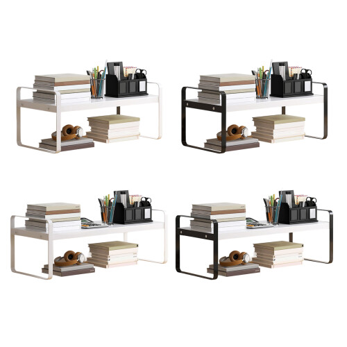 Platzsparendes Desktop-Bücherregal,-30 einlagig weiß 1